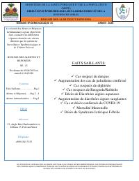 Rezime alèt ak repons, semèn epidemyolojik 15 an 2020