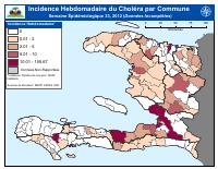 (2012-08-18) Weekly Cholera Incidence by Commune, Epidemiological Week 33, 2012