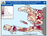 (2012-11-03) Ensidans cholera chak semèn pa komin, semèn epidemyolojik 44, 2012