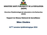 Profil statistique du choléra, semaine épidémiologique 41 de 2016