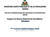 Profil statistique du choléra, semaine épidémiologique 7 de 2018