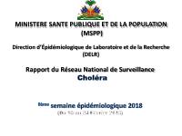 Profil statistique du choléra, semaine épidémiologique 8 de 2018