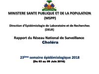 Cholera Statistical Profile, Epidemiological Week 23 of 2018
