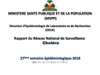Pwofil estatistik kolera, 27yèm semèn epidemyolojik 2018
