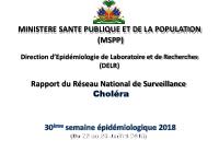 Pwofil estatistik kolera, 30yèm semèn epidemyolojik 2018