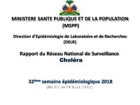 Profil statistique du choléra, semaine épidémiologique 32 de 2018