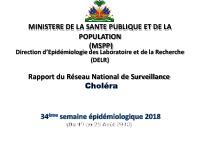 Profil statistique du choléra, semaine épidémiologique 34 de 2018