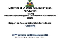 Profil statistique du choléra, semaine épidémiologique 35 de 2018