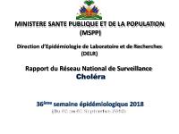 Pwofil estatistik kolera, 36yèm semèn epidemyolojik 2018