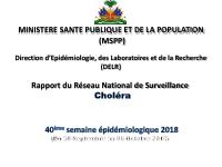 Profil statistique du choléra, semaine épidémiologique 40 de 2018