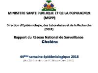 Profil statistique du choléra, semaine épidémiologique 44 de 2018