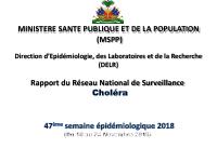 Pwofil estatistik kolera, 47yèm semèn epidemyolojik 2018