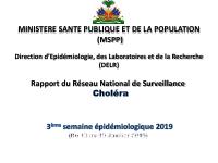 Cholera Statistical Profile, Epidemiological Week 3 of 2019