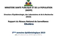 Cholera Statistical Profile, Epidemiological Week 5 of 2019