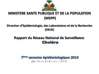 Pwofil estatistik kolera, 7yèm semèn epidemyolojik 2019