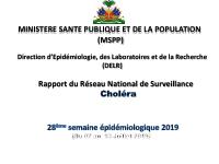 Pwofil estatistik kolera, 28yèm semèn epidemyolojik 2019