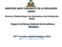 Pwofil estatistik kolera, 47yèm semèn epidemyolojik 2019