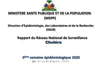 Cholera Statistical Profile, Epidemiological Week 3 of 2020