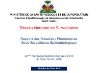 National Epidemiological Surveillance Network Report, Week 24 of 2018
