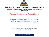 National Epidemiological Surveillance Network Report, Week 26 of 2018