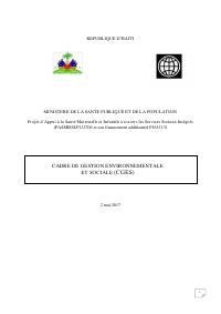 (2017-05) Kad Jesyon Anviwònmantal ak Sosyal (CGES), Pwojè apiy sante manman ak timoun (PASMISSI), vèsyon final