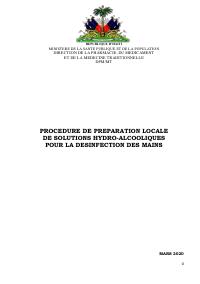 (2020-03) Procedure for Local Preparation of Alcohol-Based Hand Rub Solutions