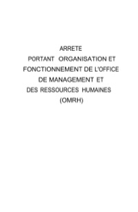 (2009) Dekrè sou òganizasyon ak fonksyònman OMRH