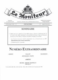 Constitution of the Republic of Haiti (1987, Amended June 2012)