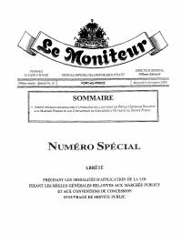 Order on Public Procurement Contracts and the CCOSP