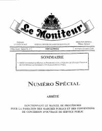 Order Sanctioning the Procedures of the CNMP and CCOSP