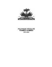 Gender Equality Policy