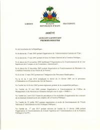 Order Creating the Corps of State Civil Administrators (CACE)