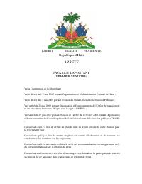 Order Establishing the PME-2023 Drafting Committee