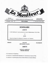 Order Establishing the Special Statute of the Corps of State Civil Administrators (CACE)