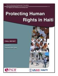 Protecting Human Rights in Haiti: Programme Report