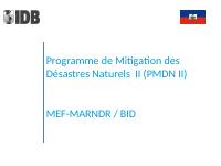 (2017-03) Natural Disaster Mitigation Programme II