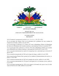 (2017-06) Draft Law Enacting a Maritime and Navigation Code