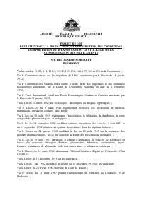 Bill Regulating the Production, Distribution, Import, Export, Storage and Consumption of Medicines