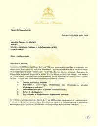 (2024-07) Road Map for the Minister of Public Health and Population, July 2024
