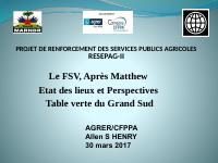 (2017-03) RESEPAG II after Matthew: Status and Prospects for Agricultural Extension Services