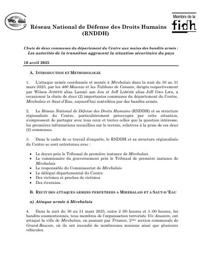 Two communes of the Centre department fall to armed gangs: the transitional authorities are making the security crisis worse
