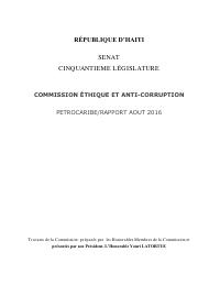 Senate Ethics and Anti-Corruption Commission: PetroCaribe Report, August 2016