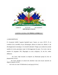 (2017) Legislative Agenda for 2017