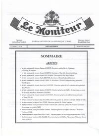(2017-03-22) Orders Appointing Directors General and Secretaries General, Including Hugues Joseph at the Primature