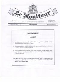 (2017-05-10) Order Appointing the Directors General of UCREF and ANAP, and Vice-Delegates of Six Arrondissements