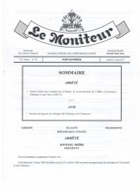 (2017-06-22) Order Creating a Technical Commission to Restructure the Third-Party Vehicle Insurance Office (OAVCT)