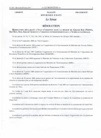 (2017-06-28) Senate Resolution Calling for a State of Emergency in the Grand Sud and a National Environmental Emergency