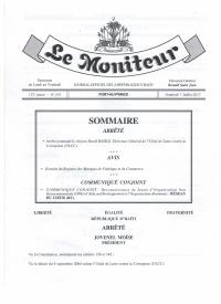 (2017-07-07) Order Appointing David Basile Director General of the Anti-Corruption Unit (ULCC)