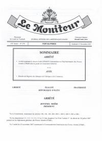 (2017-11-17) Order Appointing Jodel Lesage Interim Commander-in-Chief of the Armed Forces of Haiti, with the Rank of Lieutenant General