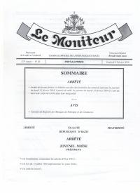 (2018-02-09) Order Declaring the 2018 National Carnival Days Public Holidays